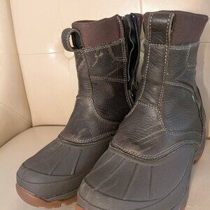 Mens LL Bean Storm Chaser Boots with Zip in Dark Ash Size 8 1/2